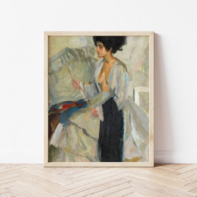 Póster Mujer en el estudio | Edward Cucuel (Subido por el creador)