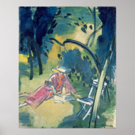 Póster Mujer en el jardín