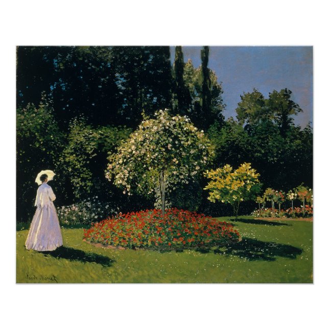 Póster Mujer en el jardín - Claude Monet (Anverso)