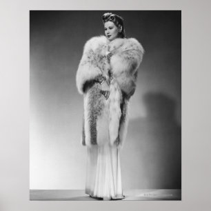 Póster Mujer en el vestido de noche 2