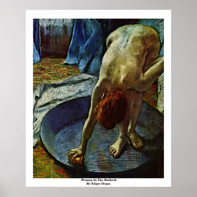 Póster Mujer En La Bañera De Edgar Degas (Frente)