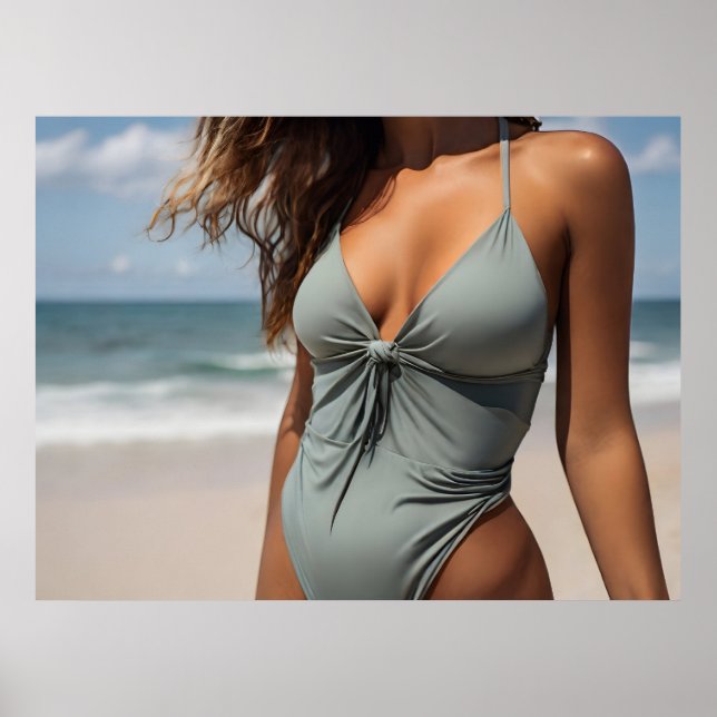 Póster Mujer en la playa (Frente)