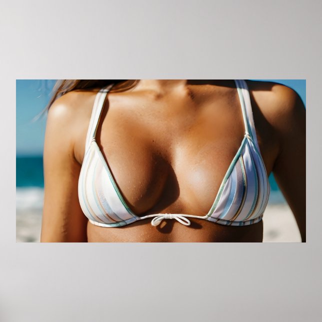 Póster Mujer en la playa (Frente)