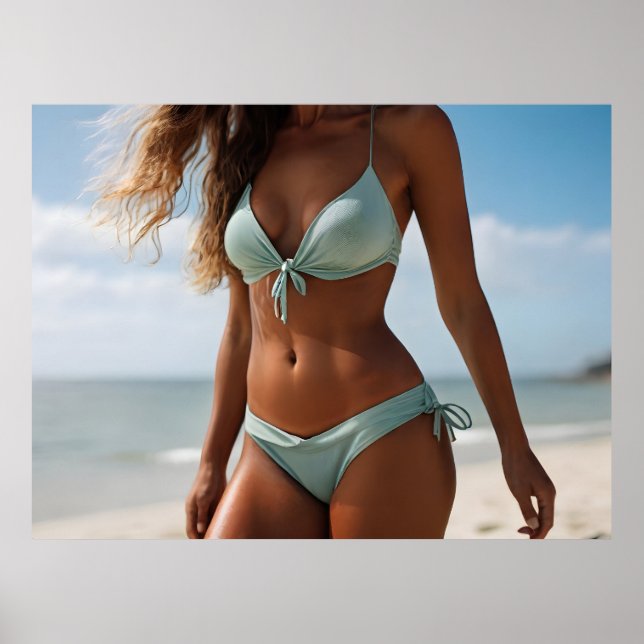 Póster Mujer en la playa (Frente)