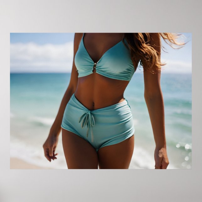 Póster Mujer en la playa (Frente)