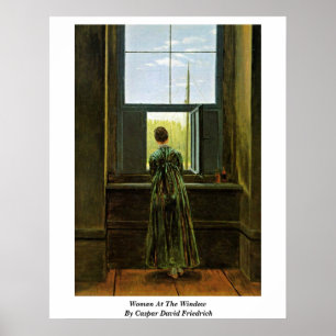 Póster Mujer En La Ventana De Caspar David Friedrich