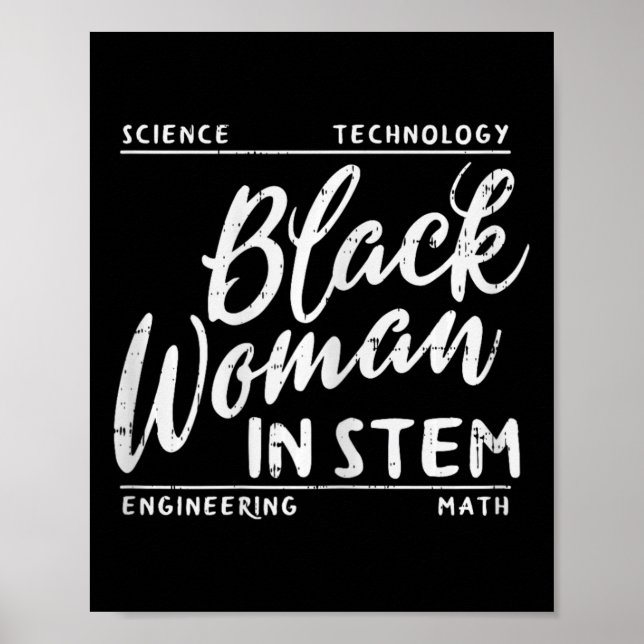 Póster Mujer En Matemáticas Científicas Africanas Melanin (Frente)