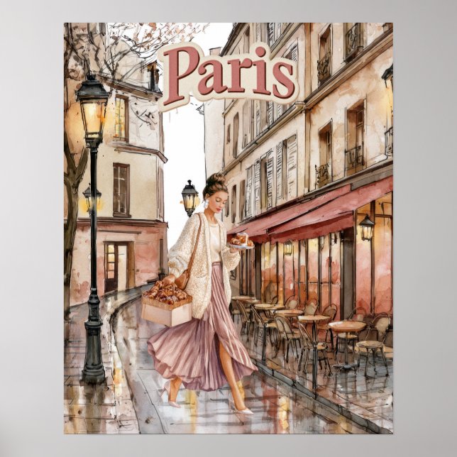Póster Mujer en París (Frente)