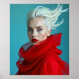 PÓSTER MUJER EN ROJO