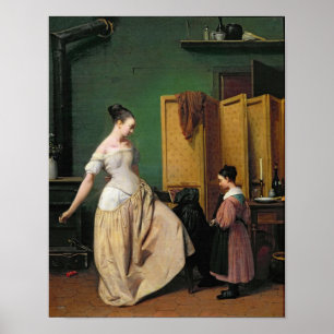 Póster Mujer en su retrete, 1835