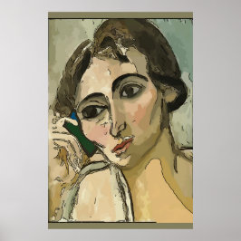 Póster Mujer en teléfono celular