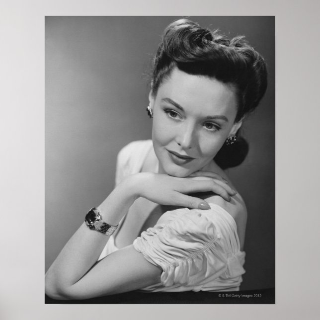 Póster Mujer en traje de noche (Frente)