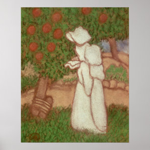 Póster Mujer en un vestido blanco, 1896