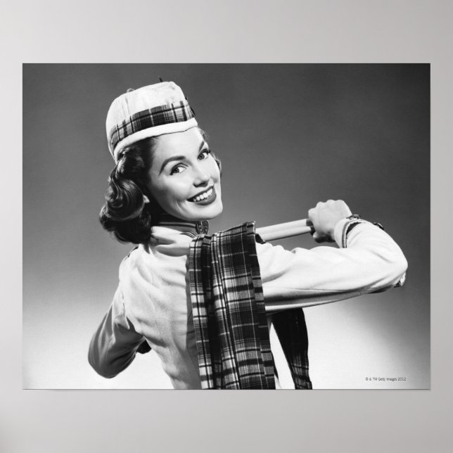 Póster Mujer en una gorra (Frente)