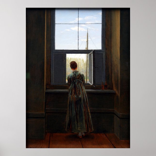 Póster Mujer en una ventana (Frente)