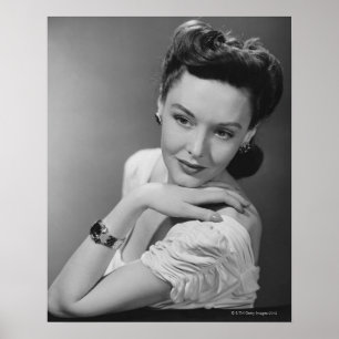 Póster Mujer en vestido de noche