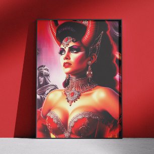 Póster Mujer Endiablada Vintage