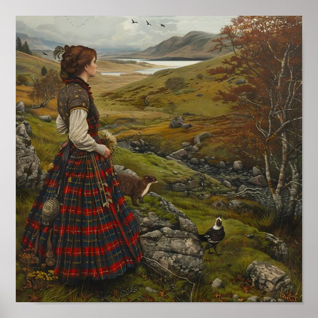 Póster Mujer escocesa (Frente)