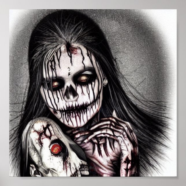 Póster Mujer espeluznante (Frente)