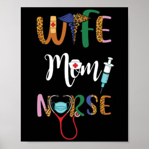 Póster Mujer Esposa Mamá Enfermera Mujeres RN LPN Madres