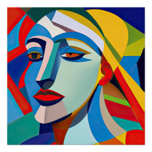 Póster Mujer estilo Picasso Art Moderno