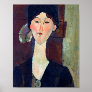 Póster Mujer frente a la puerta por Amedeo Modigliani