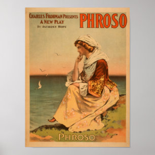 Póster Mujer Froso en Poster teatral de playa