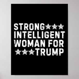 Póster Mujer Fuerte e Inteligente para Chica Trump Mega M