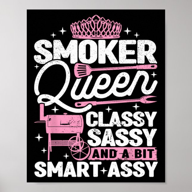 Póster Mujer fumadora Reina Cly Sy Smart Y Fumadora (Frente)