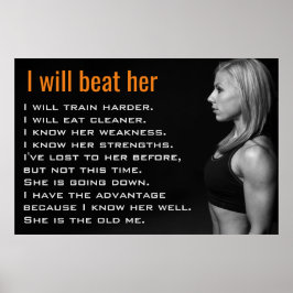 Póster Mujer Gimnasio Músculos | Motivación para Chicas q