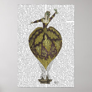 Póster Mujer globo aerostático