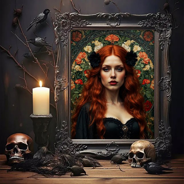 Póster Mujer gótica hermosa en estilo Art Nouveau (Subido por el creador)