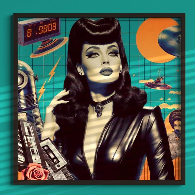 Póster Mujer Gótico Retrowave (Subido por el creador)