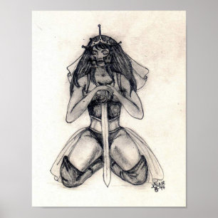 Póster Mujer guerrera