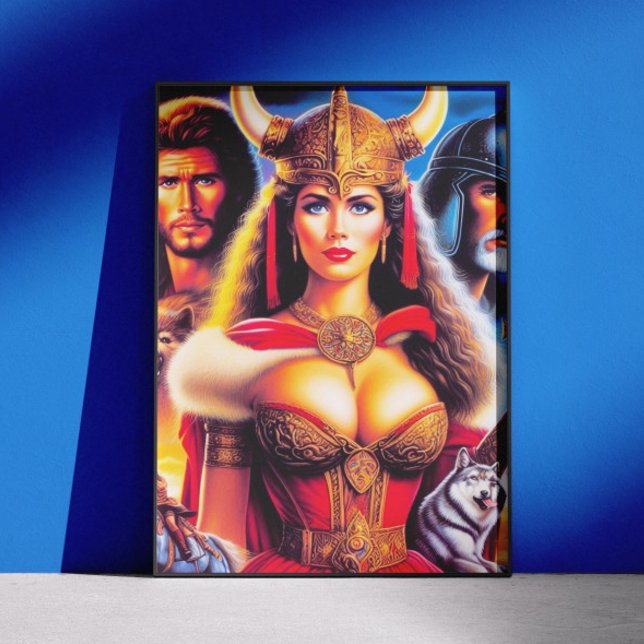Póster Mujer guerrera vikinga vintage (Subido por el creador)