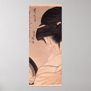 Póster Mujer haciendo maquillaje