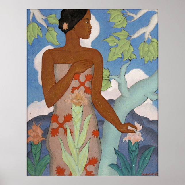 Póster Mujer hawaiana - Arman Manookian (Frente)