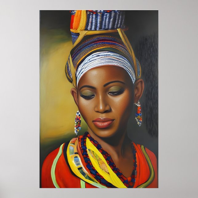 Póster Mujer hermosa africana (Frente)