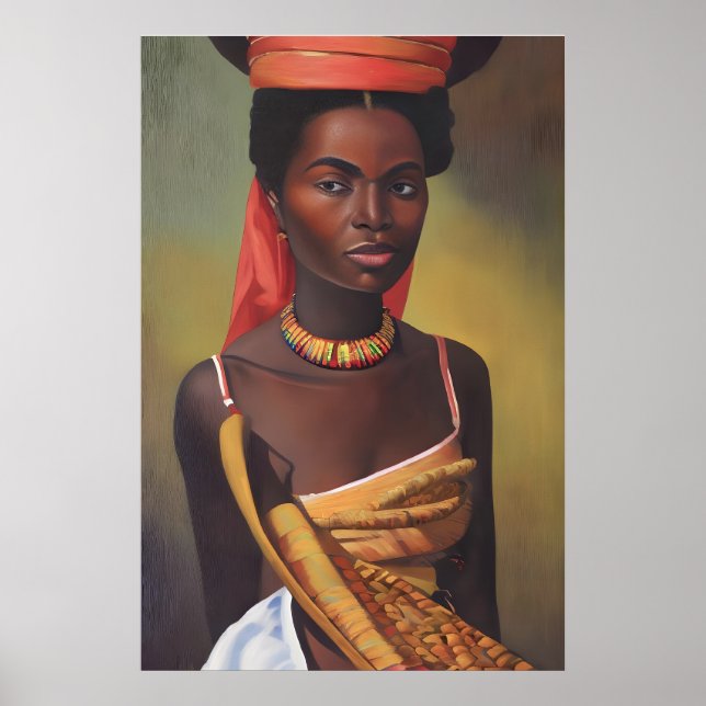 Póster Mujer hermosa africana (Frente)