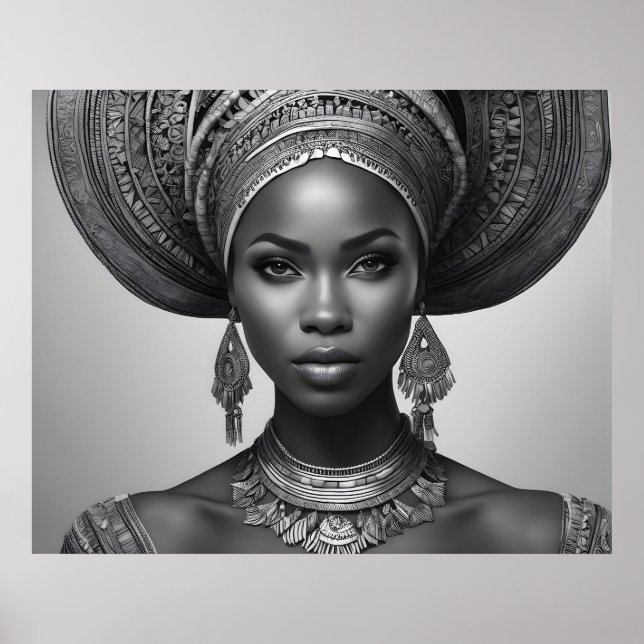 Póster Mujer hermosa africana (Frente)