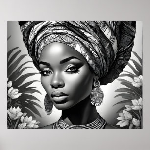 Póster Mujer hermosa africana