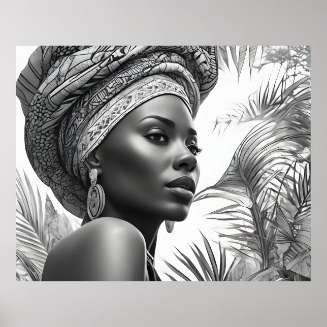 Póster Mujer hermosa africana (Frente)