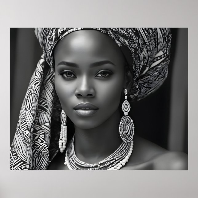 Póster Mujer hermosa africana (Frente)