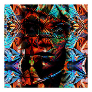 Póster Mujer hermosa atada con cuerdas