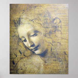 Póster Mujer Hermosa De Leonard Davinci impreso