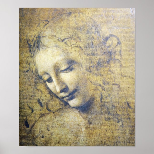 Póster Mujer Hermosa De Leonard Davinci impreso (Frente)