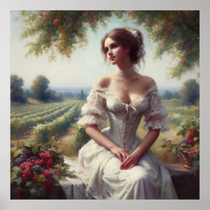 Póster Mujer hermosa en la naturaleza