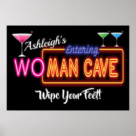 Póster Mujer hombre Rótulo cueva Poster