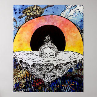 Póster Mujer Hundida