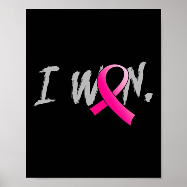Póster Mujer I Ganó Conciencia Sobre El Cáncer De Mama Ci (Frente)